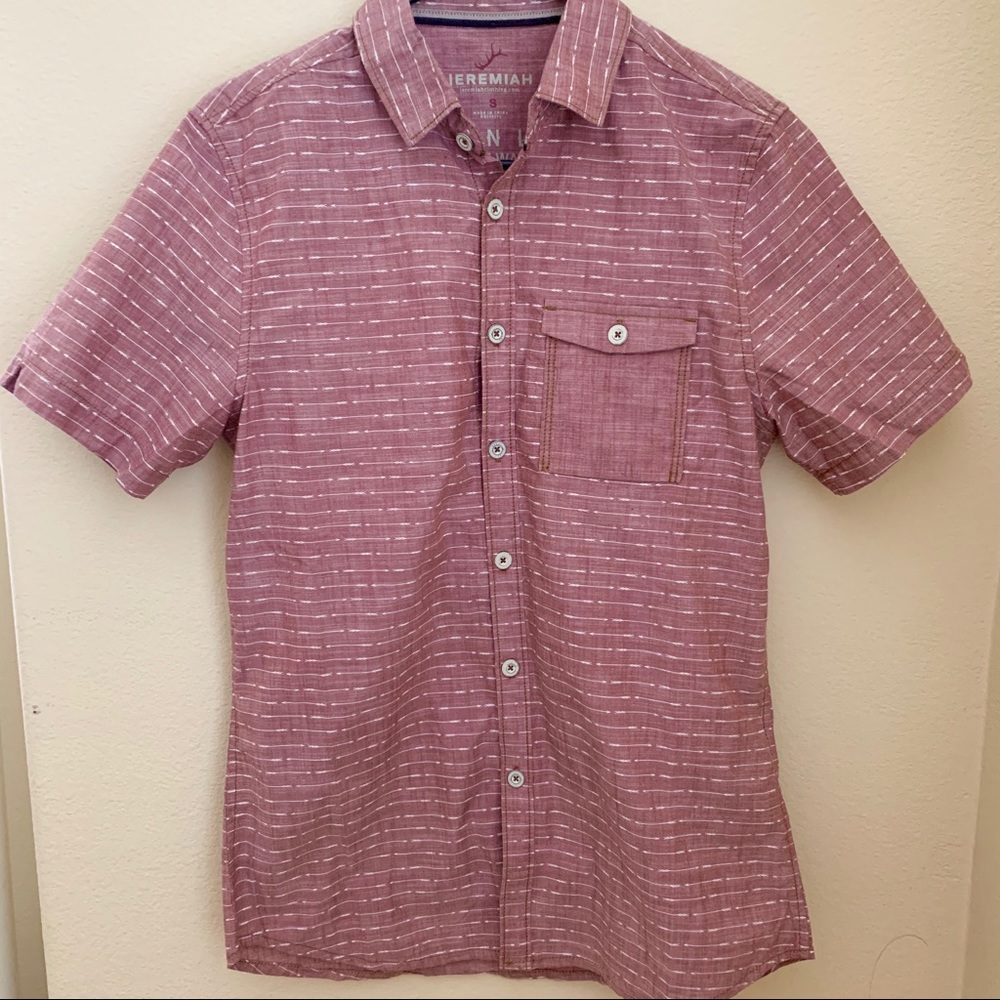 Jeremiah Red Button-Up Shirt